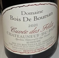 Domaine Bois de Boursan - Chateauneuf du Pape - Cuvee des Felix