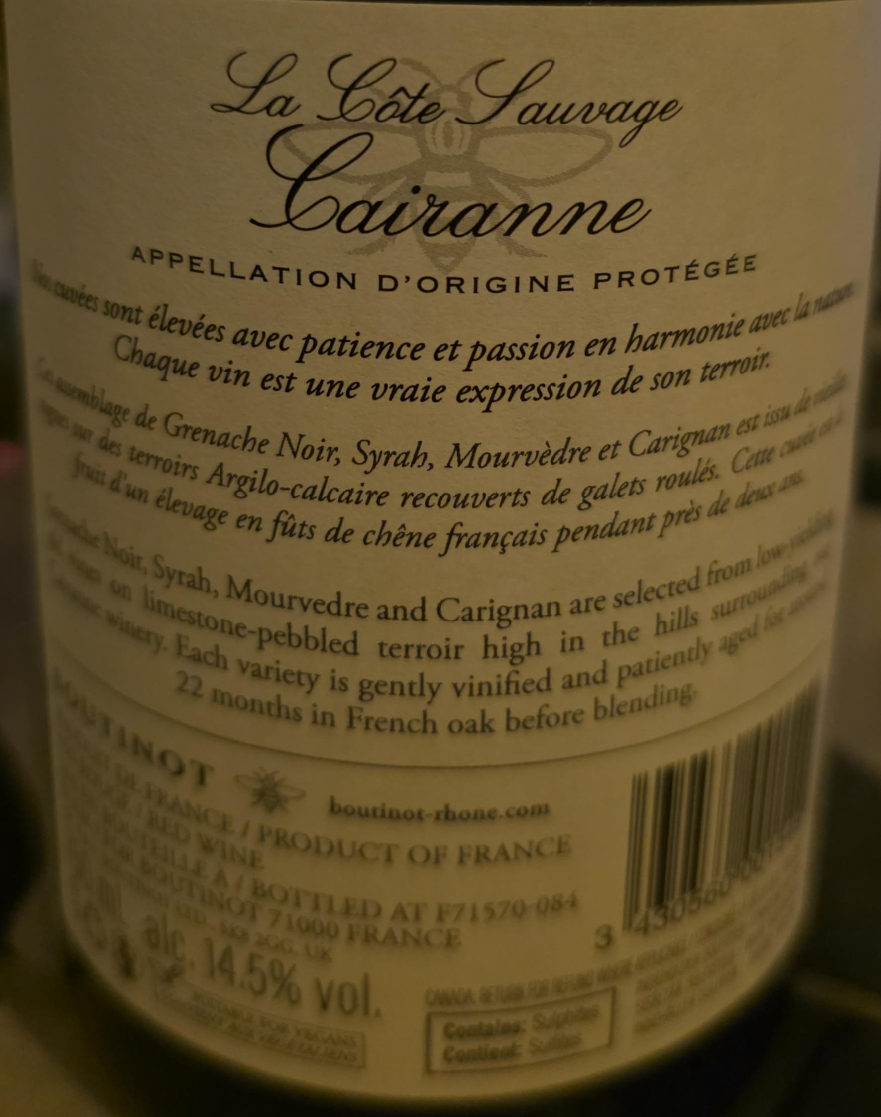 Domaine Boutinot - Cairanne - La Cote Sauvage - Bild 2